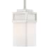 Livex Lighting Harding Single Light 4-1/2" Wide Mini Pendant with Hand Blown Glass Shade Brushed Nickel