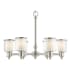 Livex Lighting Middlebush 6 Light 28" Wide Chandelier with Glass Shades Brushed Nickel