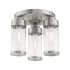 Livex Lighting Hillcrest 3 Light 12" Wide Flush Mount Ceiling Fixture Brushed Nickel