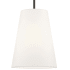 Livex Lighting Prato Single Light 11" Wide Pendant with White Shade Black