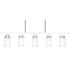 Livex Lighting Harding 5 Light 42" Wide Linear Chandelier with Seedy Glass Shades Polished Chrome