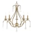 Livex Lighting Caterina 5 Light 24" Wide Crystal Candle Style Chandelier Antique Brass with Clear Crystals