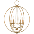 Livex Lighting Arabella 5 Light 22" Wide Commercial Beaded Globe Chandelier Antique Gold Leaf