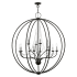 Livex Lighting Arabella 12 Light 40" Wide Commercial Beaded Globe Chandelier Black / Brushed Nickel Finish Candles