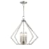 Livex Lighting Prism 5 Light 20" Wide Taper Candle Style Chandelier Brushed Nickel