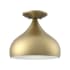 Livex Lighting Amador 10" Wide Semi-Flush Ceiling Fixture Antique Brass