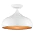 Livex Lighting Amador 12" Wide Semi-Flush Ceiling Fixture Shiny White / Polished Chrome