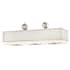 Livex Lighting Arabesque 3 Light 40" Wide Linear Chandelier with Outer Metal Frame and Inner Fabric Shade Brushed Nickel