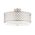Livex Lighting Arabesque 3 Light 18" Wide Flush Mount Drum Ceiling Fixture Brushed Nickel