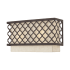 Livex Lighting Arabesque 2 Light 6-3/8" Tall Wall Sconce with Metal and Fabric Shade - ADA Compliant English Bronze