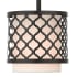 Livex Lighting Arabesque Single Light 7" Wide Pendant with Outer Metal Frame and Inner Fabric Shade English Bronze