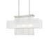 Livex Lighting Alexis 3 Light 30" Wide Crystal Linear Chandelier Brushed Nickel