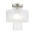 Livex Lighting Alexis Single Light 11" Wide Semi-Flush Drum Ceiling Fixture Brushed Nickel