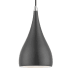 Livex Lighting Amador 6" Wide Mini Pendant Shiny Dark Gray / Polished Chrome Accents