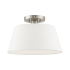 Livex Lighting Belclaire Single Light 13" Wide Semi-Flush Ceiling Fixture Brushed Nickel