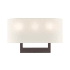 Livex Lighting Hayworth 3 Light 10" Tall Wall Sconce with Fabric Shade - ADA Compliant Bronze