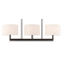 Livex Lighting Hayworth 3 Light 42" Wide Linear Chandelier with Fabric Shades Bronze