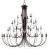 Livex Lighting Estate 38 Light 72" Wide Candle Style Chandelier Bronze