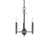 Livex Lighting Bennington 3 Light 14" Wide Crystal Chandelier Bronze