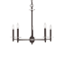 Livex Lighting Bennington 5 Light 25" Wide Crystal Chandelier Bronze