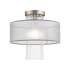 Livex Lighting Alexis Single Light 13" Wide Semi-Flush Drum Ceiling Fixture Brushed Nickel