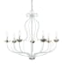 Livex Lighting Katarina 7 Light 28" Wide Taper Candle Style Chandelier Antique White / Antique Brass