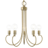 Livex Lighting Bari 5 Light 25" Wide Abstract Chandelier Antique Brass