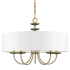 Livex Lighting Brookdale 5 Light 23" Wide Taper Candle Drum Chandelier Antique Brass