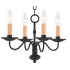 Livex Lighting Heritage 4 Light 1 Tier Chandelier Black