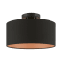 Livex Lighting Sentosa 13" Wide Flush Mount Drum Ceiling Fixture Black