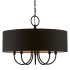 Livex Lighting Bradhurst 5 Light 23" Wide Taper Candle Drum Chandelier Black