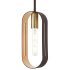 Livex Lighting Ravena 5" Wide Mini Pendant Bronze with Antique Brass Accents