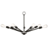 Livex Lighting Prague 7 Light 29" Wide Abstract Chandelier Black with Brushed Nickel Accents