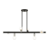 Livex Lighting Bannister 6 Light 37" Wide Linear Chandelier Black
