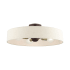 Livex Lighting Venlo 4 Light 22" Wide Semi-Flush Drum Ceiling Fixture with Cream Shade Bronze with Antique Brass Accents