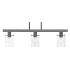 Livex Lighting Munich 3 Light 5" Wide Commercial Linear Chandelier Black Chrome