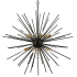 Livex Lighting Tribeca 13 Light 42" Wide Commercial Abstract Sputnik Chandelier Shiny Black / Polished Brass Accents