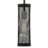 Livex Lighting Industro Single Light 5" Wide Cage Mini Pendant Black with Brushed Nickel Accents