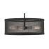 Livex Lighting Industro 4 Light 20" Wide Drum Chandelier Black with Brushed Nickel Accents