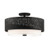 Livex Lighting Noria 4 Light 20" Wide Semi-Flush Drum Ceiling Fixture Black