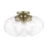 Livex Lighting Catania 3 Light 16" Wide Flush Mount Ceiling Fixture Antique Brass