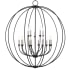 Livex Lighting Milania 15 Light 42" Wide Candle Style Globe Chandelier Black with Brushed Nickel Accents