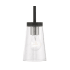 Livex Lighting Cityview 5" Wide Mini Pendant Black / Brushed Nickel Accents