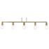 Livex Lighting Lansdale 5 Light 6" Wide Commercial Linear Chandelier Antique Brass