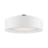 Livex Lighting Gilmore 4 Light 21" Wide Flush Mount Drum Ceiling Fixture Brushed Nickel / Shiny White Accents