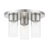 Livex Lighting Carson 3 Light 14" Wide Flush Mount Ceiling Fixture Brushed Nickel