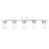 Livex Lighting Carson 5 Light 5" Wide Commercial Linear Chandelier Brushed Nickel