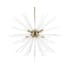 Livex Lighting Uptown 8 Light 34" Wide Commercial Abstract Sputnik Chandelier Antique Brass