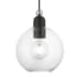 Livex Lighting Downtown 8" Wide Mini Pendant Black / Brushed Nickel Accents