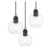 Livex Lighting Downtown 3 Light 16" Wide Multi Light Pendant Black / Brushed Nickel Accents